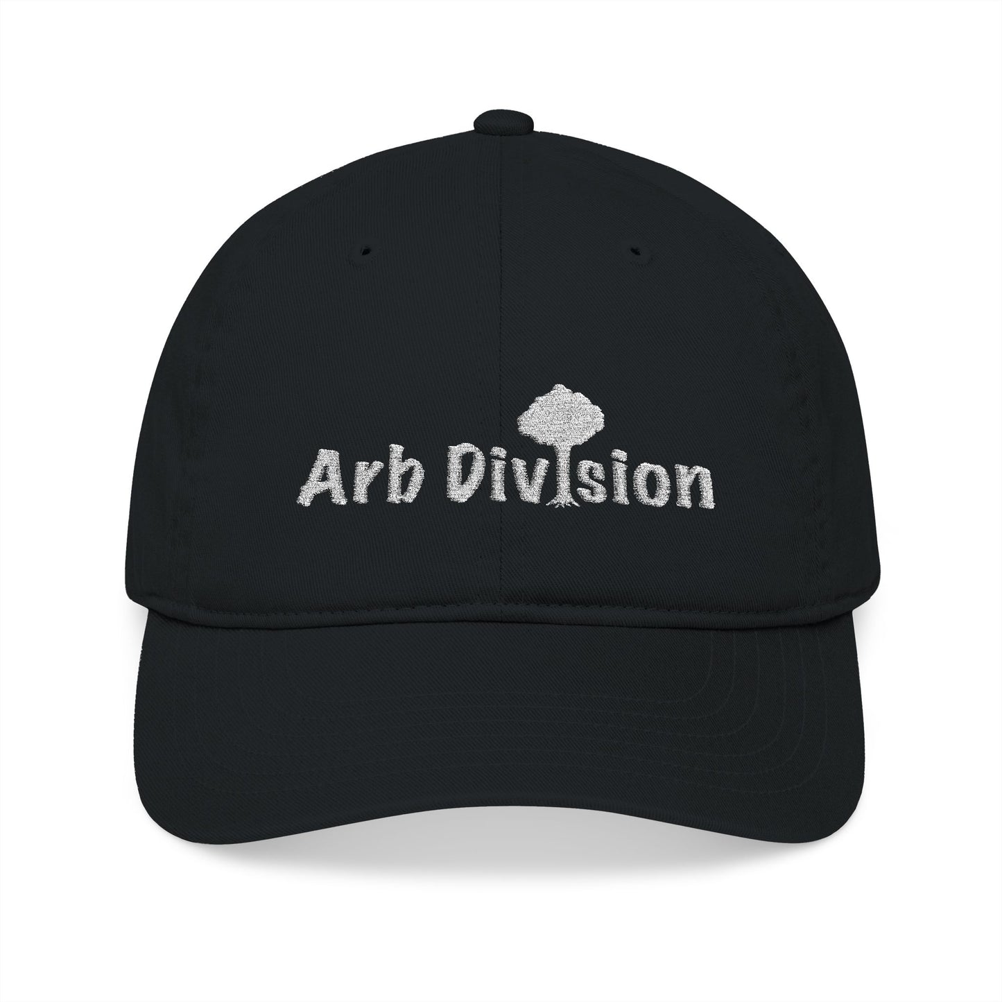 Arb Division Embroidered Baseball Cap — Tree Logo Organic Cotton